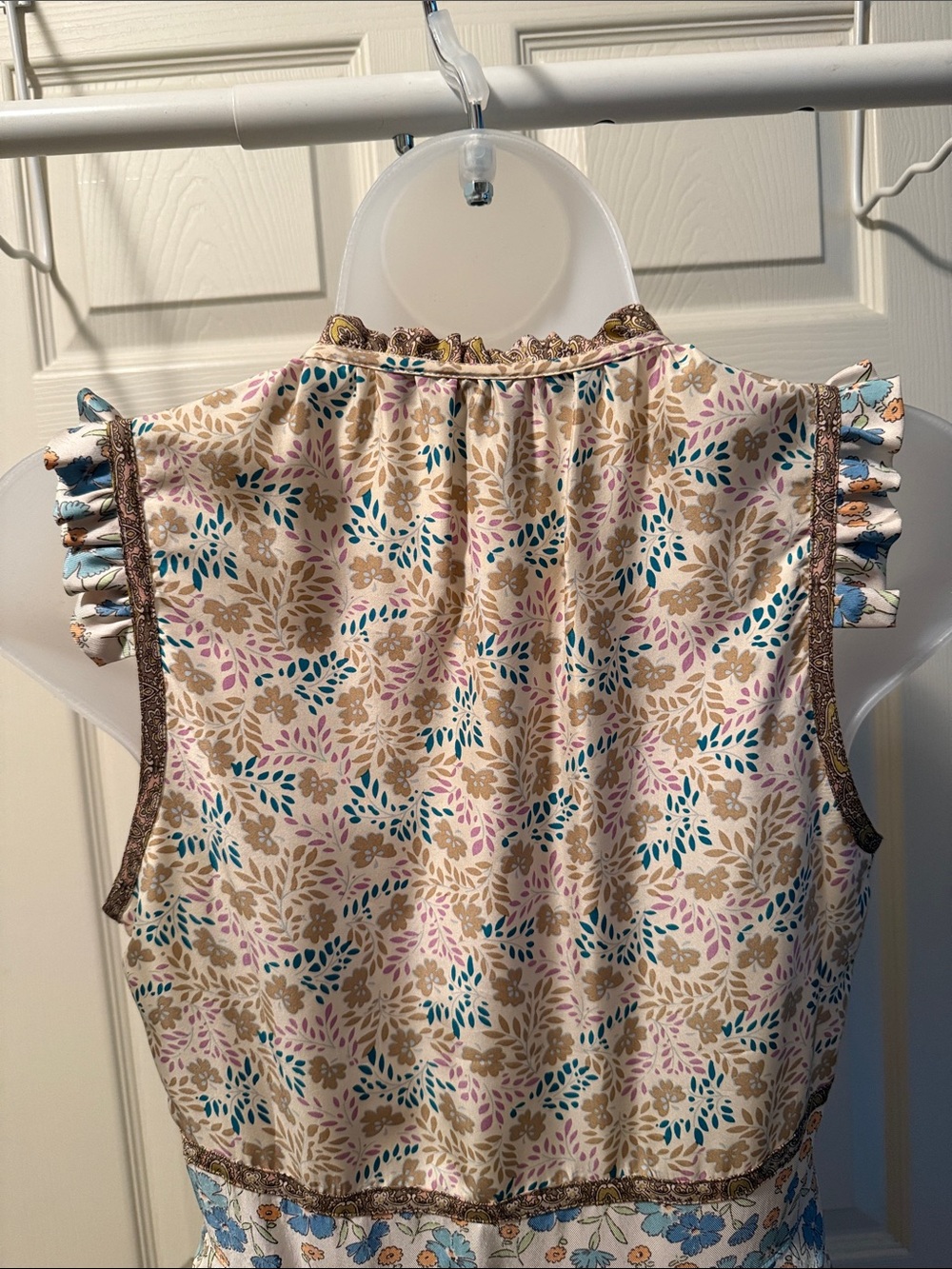 Marc By Marc Jacobs Sleeveless Midi Dress in Brown, Cream and Blue NWOT - Picture 5 of 12